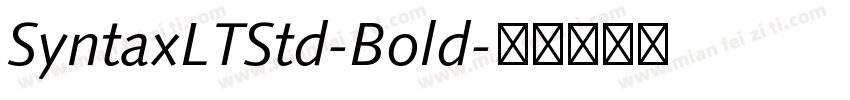 SyntaxLTStd-Bold字体转换