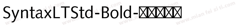 SyntaxLTStd-Bold字体转换