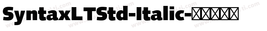 SyntaxLTStd-Italic字体转换