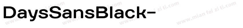 DaysSansBlack字体转换