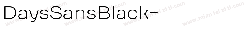 DaysSansBlack字体转换