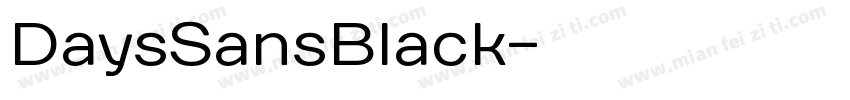 DaysSansBlack字体转换