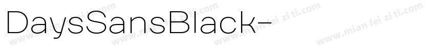 DaysSansBlack字体转换