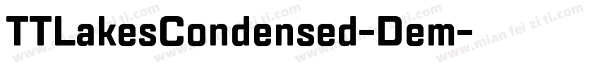 TTLakesCondensed-Dem字体转换