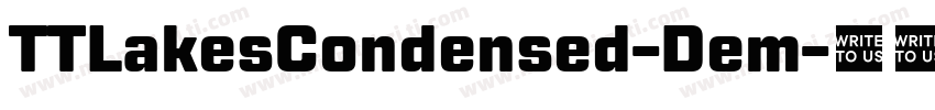 TTLakesCondensed-Dem字体转换