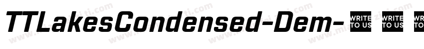 TTLakesCondensed-Dem字体转换
