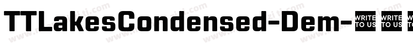 TTLakesCondensed-Dem字体转换