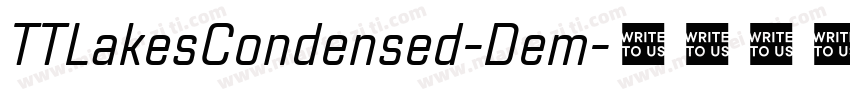 TTLakesCondensed-Dem字体转换