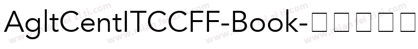 AgltCentITCCFF-Book字体转换