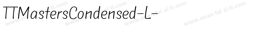 TTMastersCondensed-L字体转换
