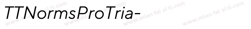TTNormsProTria字体转换