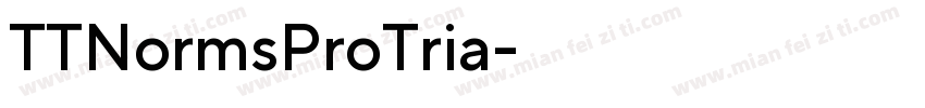 TTNormsProTria字体转换