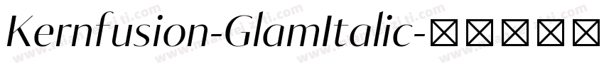 Kernfusion-GlamItalic字体转换