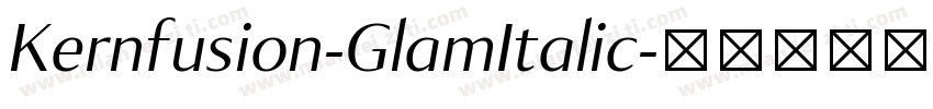 Kernfusion-GlamItalic字体转换