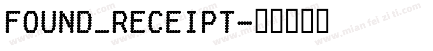 Found_Receipt字体转换