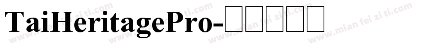 TaiHeritagePro字体转换