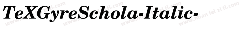 TeXGyreSchola-Italic字体转换