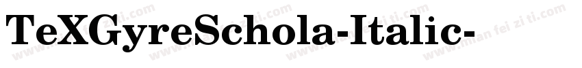 TeXGyreSchola-Italic字体转换