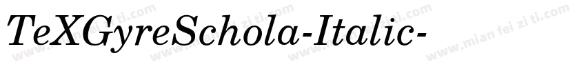 TeXGyreSchola-Italic字体转换