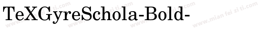 TeXGyreSchola-Bold字体转换