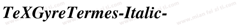 TeXGyreTermes-Italic字体转换