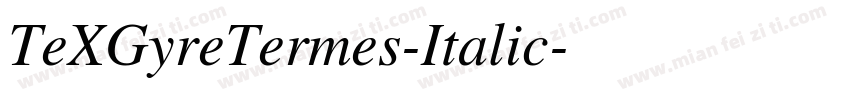 TeXGyreTermes-Italic字体转换