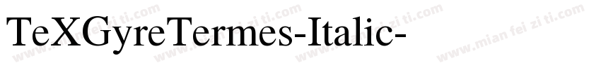 TeXGyreTermes-Italic字体转换