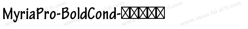 MyriaPro-BoldCond字体转换