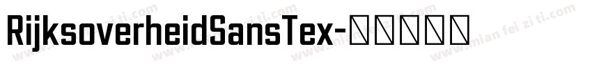 RijksoverheidSansTex字体转换