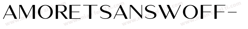 AmoretSanswoff字体转换