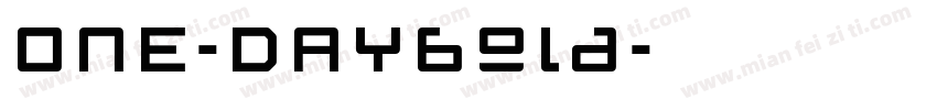 ONE-DAYbold字体转换