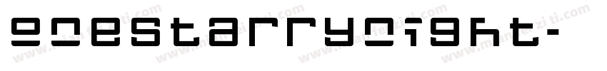 onestarrynight字体转换