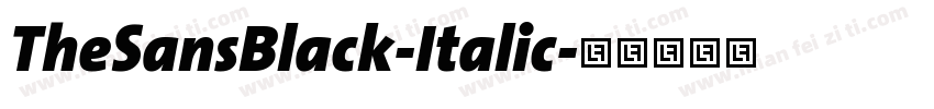 TheSansBlack-Italic字体转换