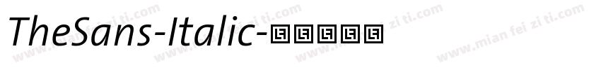 TheSans-Italic字体转换