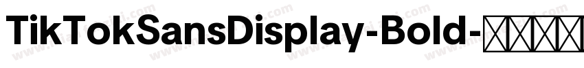 TikTokSansDisplay-Bold字体转换