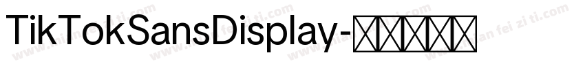 TikTokSansDisplay字体转换