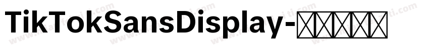 TikTokSansDisplay字体转换