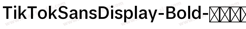 TikTokSansDisplay-Bold字体转换