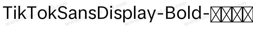 TikTokSansDisplay-Bold字体转换
