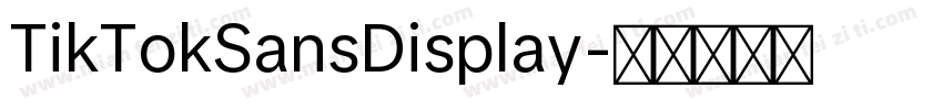 TikTokSansDisplay字体转换