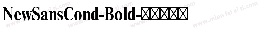 NewSansCond-Bold字体转换