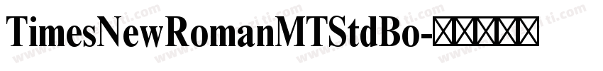 TimesNewRomanMTStdBo字体转换
