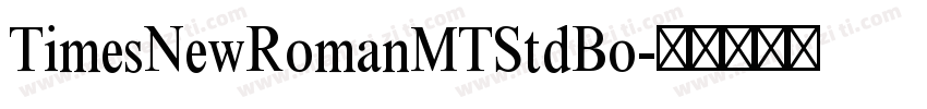 TimesNewRomanMTStdBo字体转换