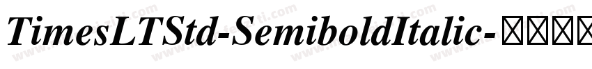 TimesLTStd-SemiboldItalic字体转换