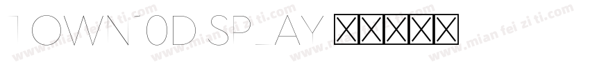 Town10Display字体转换