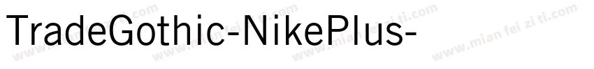 TradeGothic-NikePlus字体转换