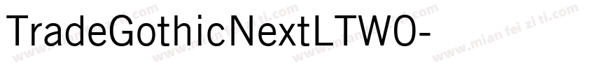 TradeGothicNextLTW0字体转换