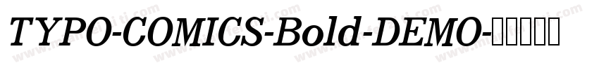 TYPO-COMICS-Bold-DEMO字体转换