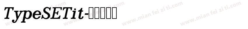 TypeSETit字体转换