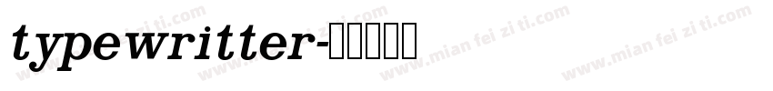 typewritter字体转换